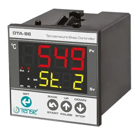 1/4 DIN Ramp and Soak / 20 steps / 18 hours per step PID Temperature Controller with timer function, 2 outputs universal probe input, DTA-96