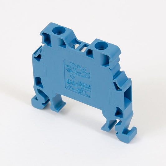 ONKA 2.5mm2 Screw Clamp type DIN rail terminal block, blue, 1010015