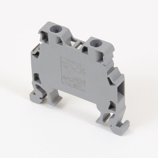 ONKA 2,5mm2 Screw Clamp type DIN rail terminal block, grey, 1010012