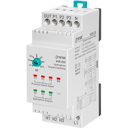 3 Pumps / Hydrophores control Sequencing Relay / Pump switch, DIN rail mounted HSR-03X TENSE