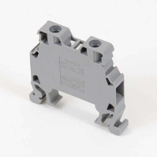 ONKA 4mm2 Screw Clamp type DIN rail terminal block, grey, 1010022