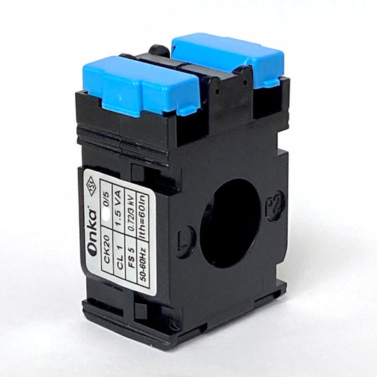 150/5A CT Current transformer - ONKA, Cl 1, 2.5VA , 21 mm bore, DIN rail adapter CK201505103 / BR-80010994