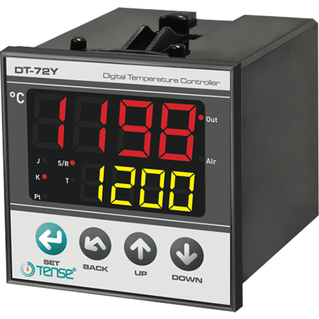 Dual Display Panel Mount PID Temperature Controller, 2 Relay Outputs, -100°C ... +1750°C, resolution / step 0.1ºC DT-72Y
