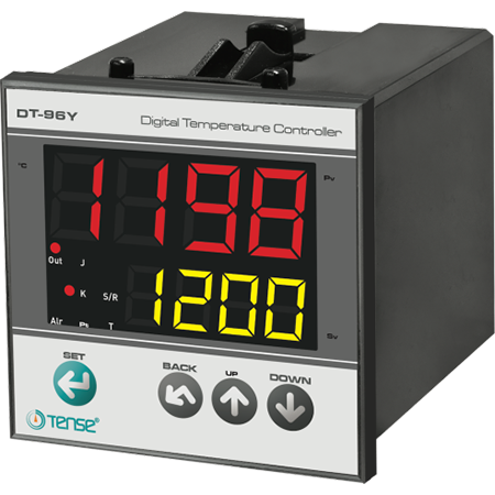 Dual Display Panel Mount PID Temperature Controller, 2 Relay Outputs, -100°C ... +1750°C, resolution / step 0.1ºC DT-96