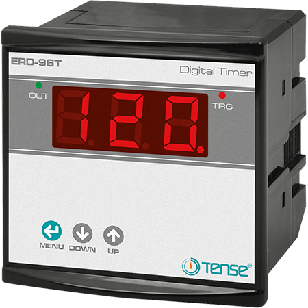 ERD-48T Digital One Shot ON-Delay OFF-Delay (Impulse) Timer Relay With Trigger input, Panel mount, SPDT, NO+NC, LED Display, TENSE