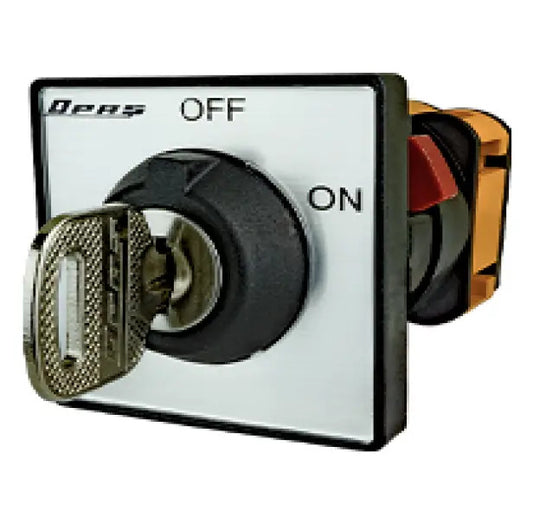 ON-OFF Rotary Cam Switch With Key, 16a, 20a, 25a, 1-3 poles, 22mm hole mounting, XL101 / XL301 OPAŞ