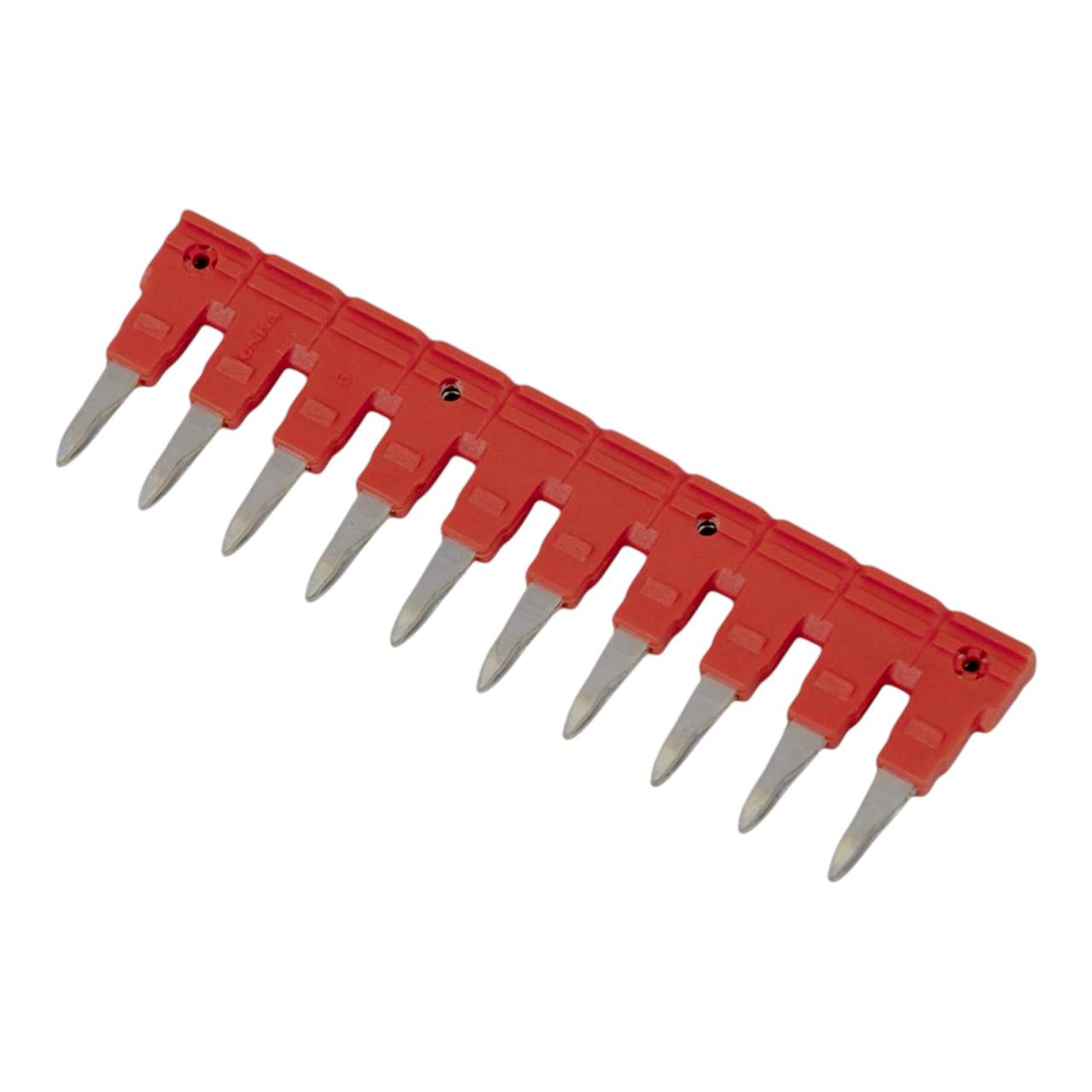 ONKA 10mm2 / 10 Way Insulated Jumper / Bar Plug-in Bridge / Shorting Link, for Spring Clamp terminals, 1060134