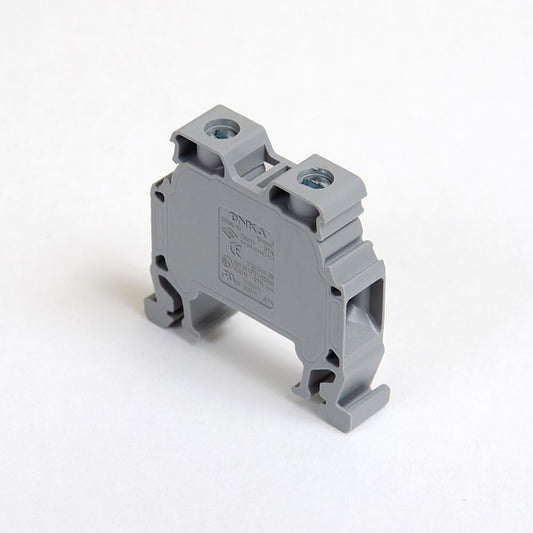 ONKA 10mm2 Screw Clamp type DIN rail terminal block, grey, 1010042