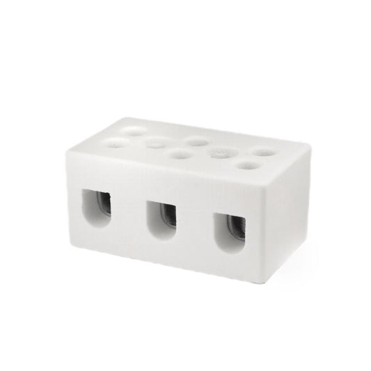 ONKA 2.5-4mm2 / 3 way Steatite / Ceramic / Porcelain Connector - PORCELAIN TERMINAL, 1070003