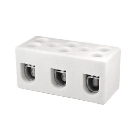 ONKA 25mm2 / 3-Coil Steatite / Ceramic / Porcelain Connector - PORCELAIN TERMINAL BLOCK, 1070013