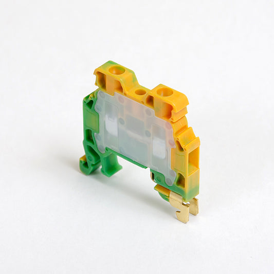 ONKA 2,5mm2 Earth - PE screw clamp green / yellow DIN rail terminal, 1010219
