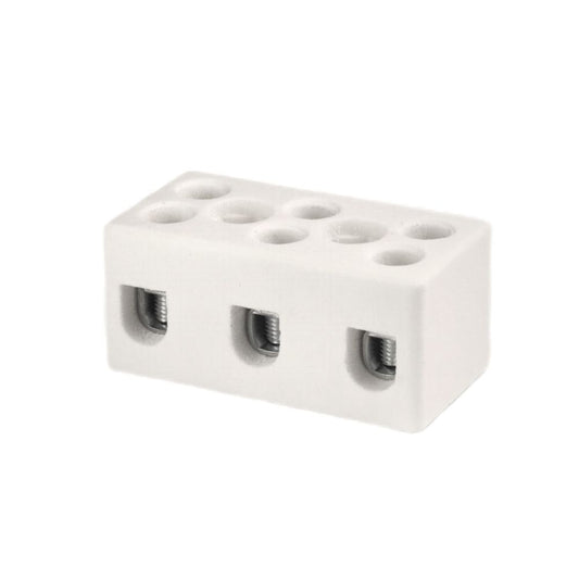 ONKA 4-6mm2 / 3 way Steatite/ Ceramic / Porcelain Connector - PORCELAIN TERMINAL, 1070005