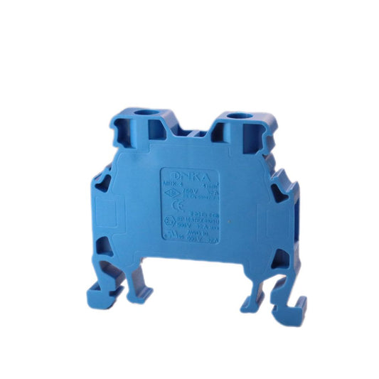 ONKA 4mm2 Screw rail connector terminal block DIN rail terminal 2-wire blue, 1010025