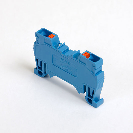 ONKA 4mm2 Spring Clamp / push-in type DIN rail terminal, 2-wire, blue, 1020027