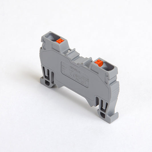 ONKA 4mm2 Spring Clamp / push-in type DIN rail terminal, 2-wires grey, 1020024