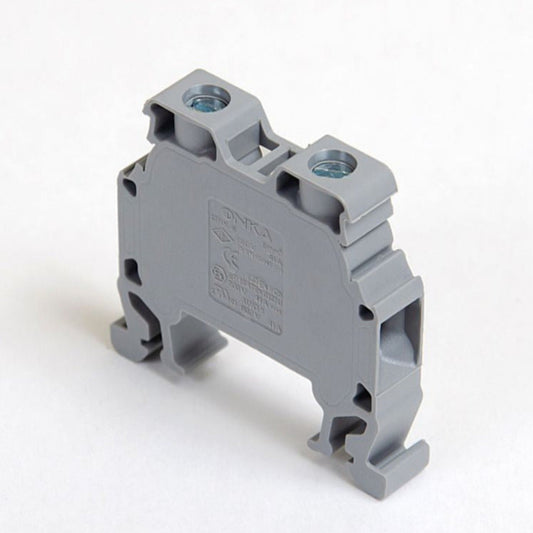 ONKA 6mm2 Screw Clamp type DIN rail terminal block, grey, 1010032