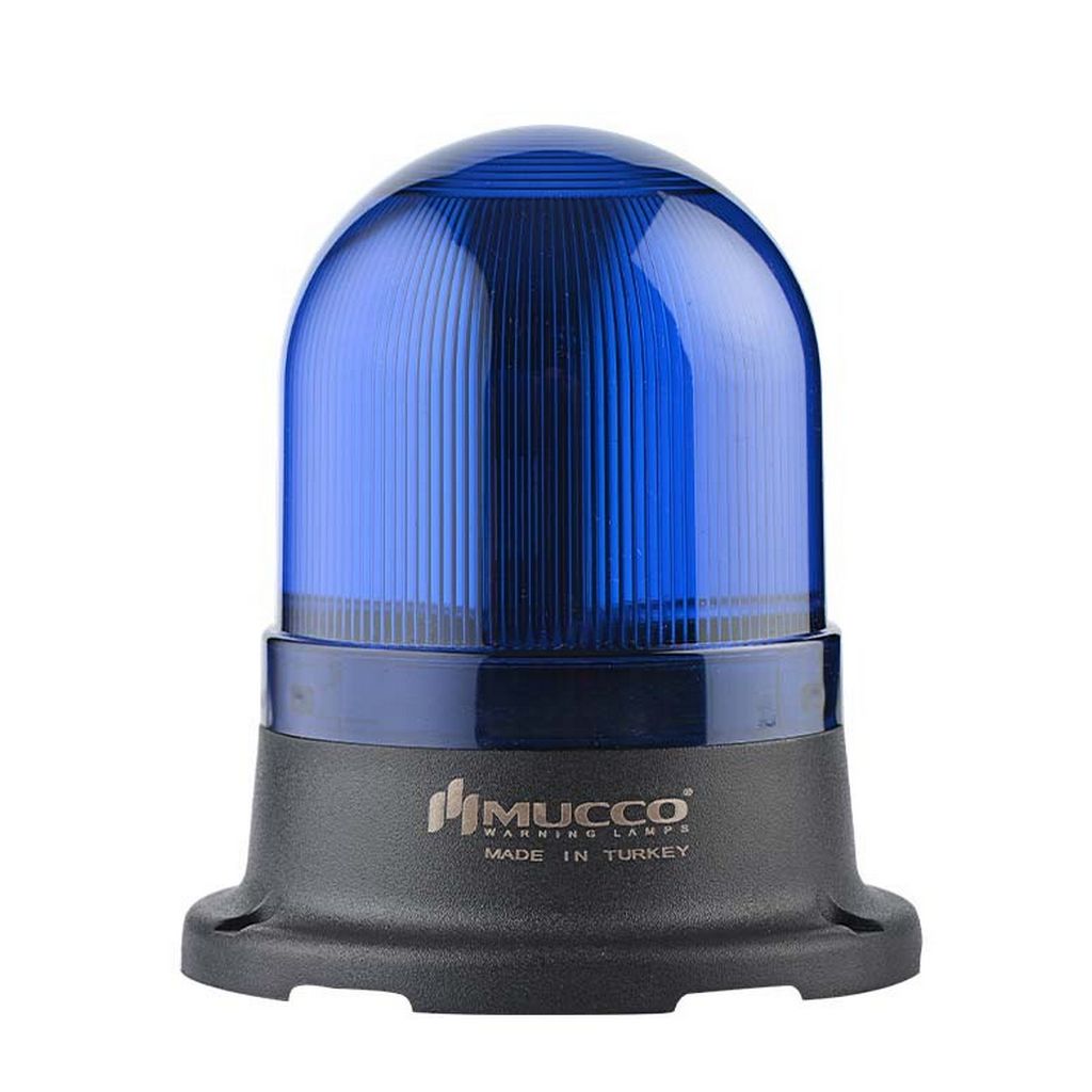 85-250V AC/DC Blue Signal beacon LED Flashing light, buzzer, IP65, 40-250 V AC/DC, ø70mm