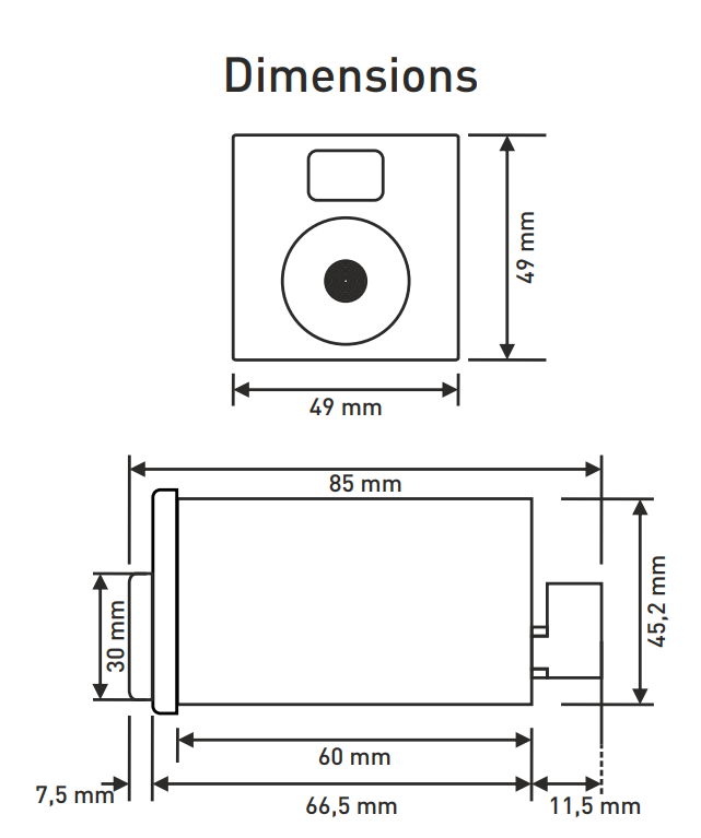 1/16 DIN Digital ON Delay Timer Relay, 160→240V 50/60Hz + 24V AC/DC, NO+NC Output, SPDT, Single Function, ERP-DX, TENSE