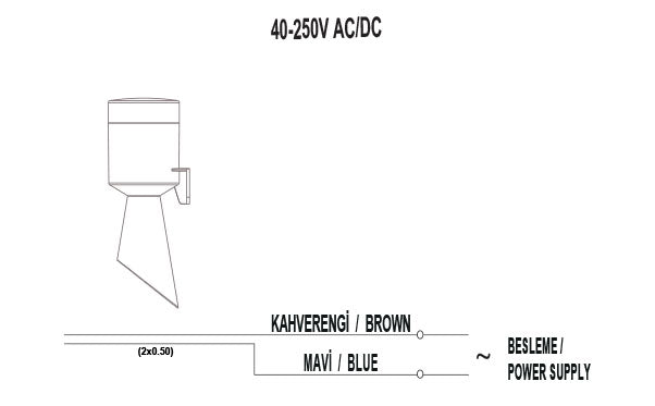 Wall Mounting Electronic Siren / Sounder 130 dB, 16 melodies, 12/24/40-250 AC/DC, IP65, SNT-B711-F , SNT-B712-F wiring 40-250