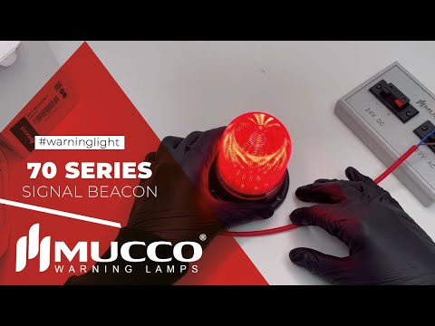 YELLOW / RED Signal Beacon LED Flashing/Strobe/Steady light, with or without buzzer, IP65, 12-24 V AC/DC, ø70mm , SNT-715