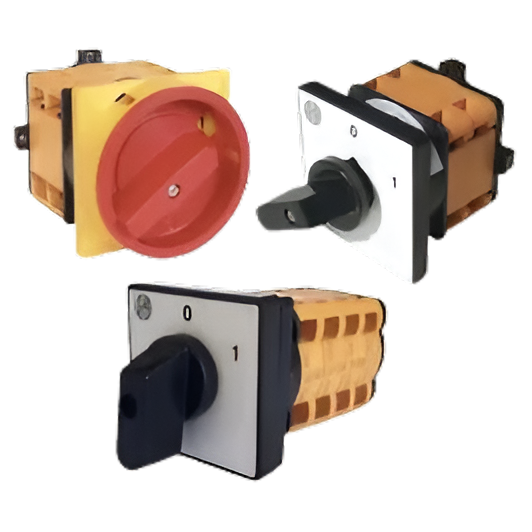 Four-pole ON-OFF (0-1) switches