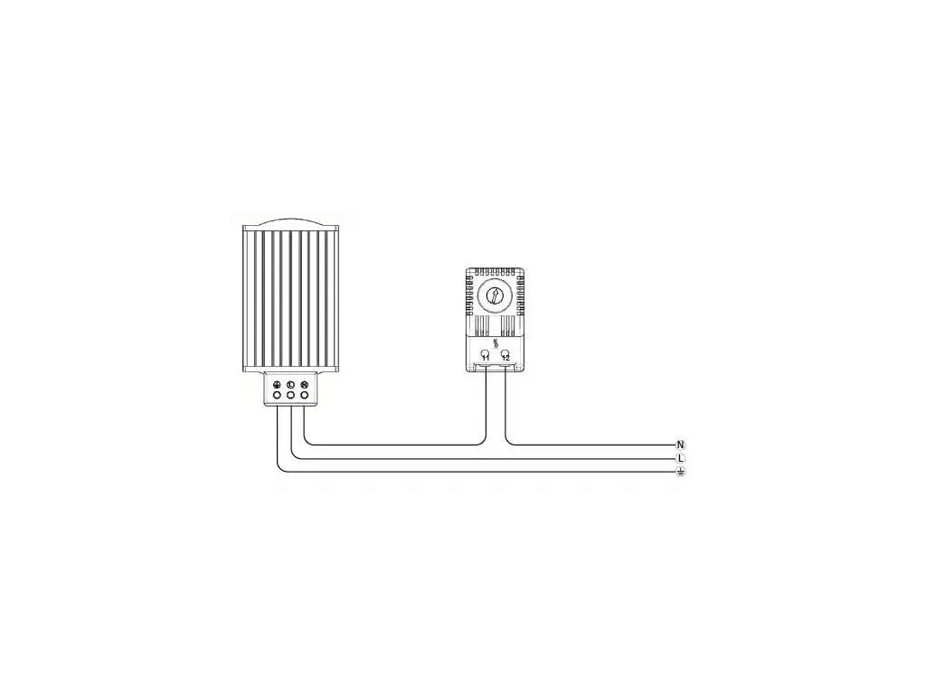 10A 250V Red DIN Rail Bimetal Thermostat NC / Temperature controller / Temperature Switch, For Heating, 0-60°C,  For Electrical or Automation Cabinets / Panels, PTOT01, OPAS wiring