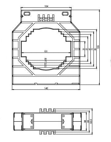 1200/5A CT Current transformer ONKA, Cl 0.5s, 10VA TK10012005307 / BR-80011773
