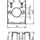 150/5A CT Current transformer - ONKA, Cl 1, 2.5VA , 21 mm bore, DIN rail adapter CK201505103 / BR-80010994 dimensions