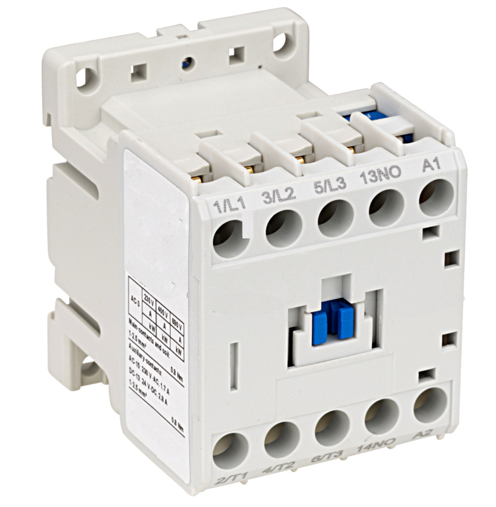16A 3-pole mini  contactor 230V AC Coil, 3-Pole + 1NO, 7 kW-16A / 5.5 kW-12A / 4 kW-9A, AC-3