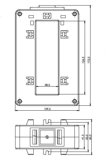 4000/5A CT Current transformer ONKA, Cl 0.5s, 30VA for busbar mount DK12540005312 / BR-80011783 dimensions
