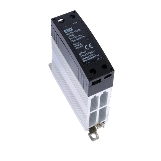 Solid State Relays SSR DIN rail Mount with heatsink, input 3-32V DC / output 24-380VAC 25A or 40A,  single phase
