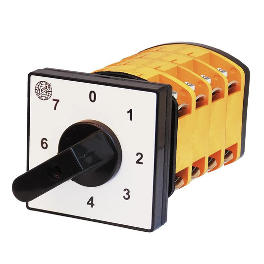 8 Position Combination Rotary Cam Switch 0-1-2-3-4-5-6-7 Integrator Multi Step Cam Switch, 16A 25A 32A 40A, YPT117K