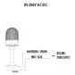 Heavy Duty Metal Die-Cast Strobe Power 5xLED Light Beacon With Protective Metal Cage , 85-250V AC/DC (without sounder / buzzer)