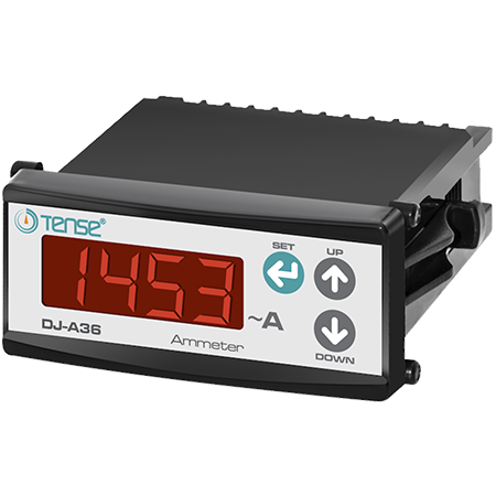 Digital 1 phase Ammeter, 1% precision, panel mount, X/5, 5/5.....9995/5 measurement range, TENSE DJ-A36