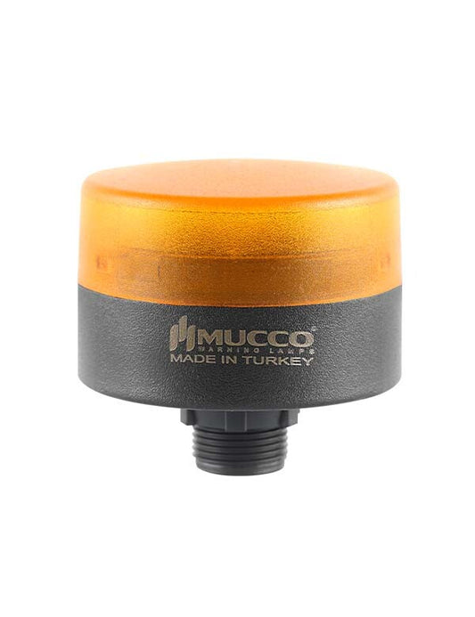 Flashing RED Signal beacon / warning LED light with buzzer, nut connected, IP65, 24V AC/DC, ø70mm, SNT-MS715 yellow