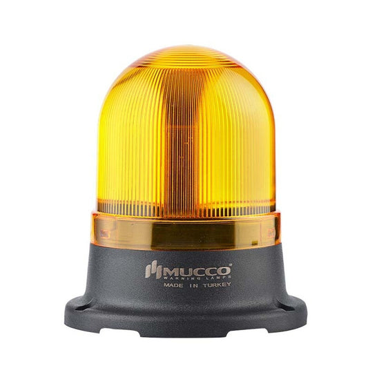 Flashing / Steady / Rotary / Strobe LED beacon warning light with buzzer / sounder, ø100mm, IP65, 12-24V AC/DC, SNT-110-B