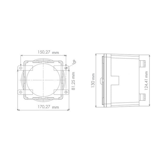 IP65 ES120 Heavy Duty Metal Die-Cast Siren / Horn / Sounder with 7 tones, IP65, 85-250V AC/DC, SNT-ES120 dimensions