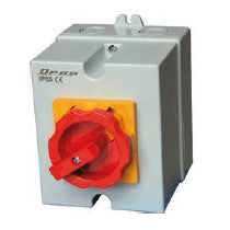 IP65 Lockable Maintenance Rotary Cam Switch ON-OFF, IP65, with plastic enclosure, 16A-125A, IPE4 , OPAŞ