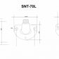 L-shape ABS mounting bracket / mounting angle / wall bracket for beacons, light towers, stack lights
