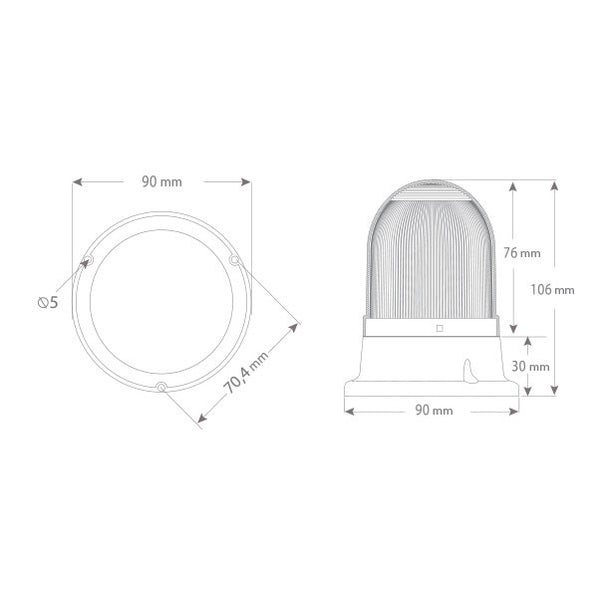 LED RGB Signal beacon Steady, Flashing, Strobe light, buzzer with 16 melodies, IP65, 12-24 V DC, ø70mm , SNT-74