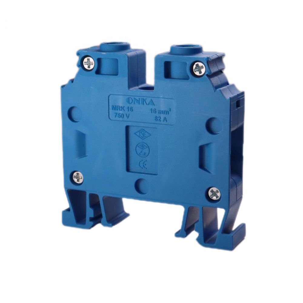 ONKA 16mm2 Screw Clamp type DIN rail terminal block,  blue, 1010055