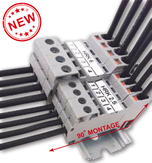 ONKA 2.5mm2 Hybrid Screw / Spring clamps Terminal  DIN Rail Terminal Block 2-wires grey, 1040002
