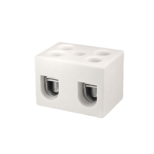 ONKA 25mm2 2-track Steatite / Porcelain / Ceramic connection, fitting 2-track white, 1070014