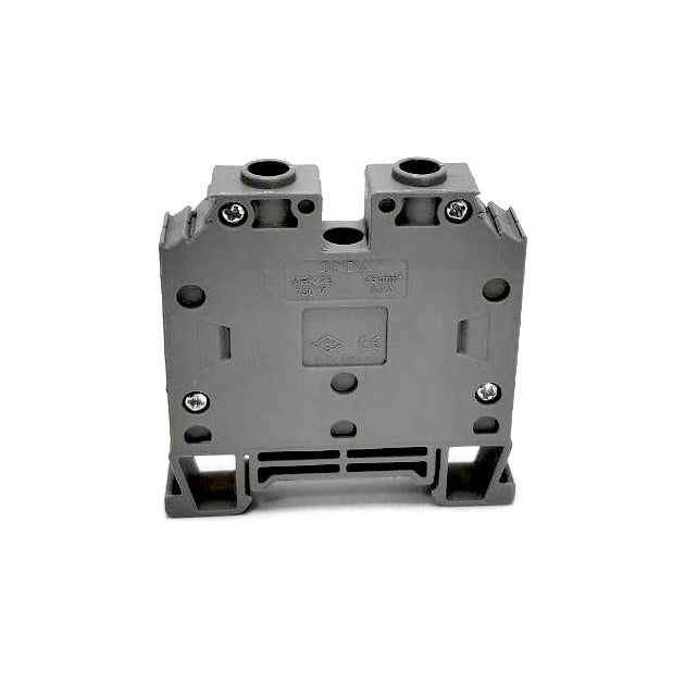 ONKA 25mm2 Screw Clamp type DIN rail terminal block, 2-wires, grey, 1010062