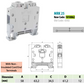 ONKA 25mm2 Screw Clamp type DIN rail terminal block, 2-wires, grey, 1010062