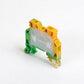 ONKA 2,5mm2 Earth - PE screw clamp green / yellow DIN rail terminal, 1010219