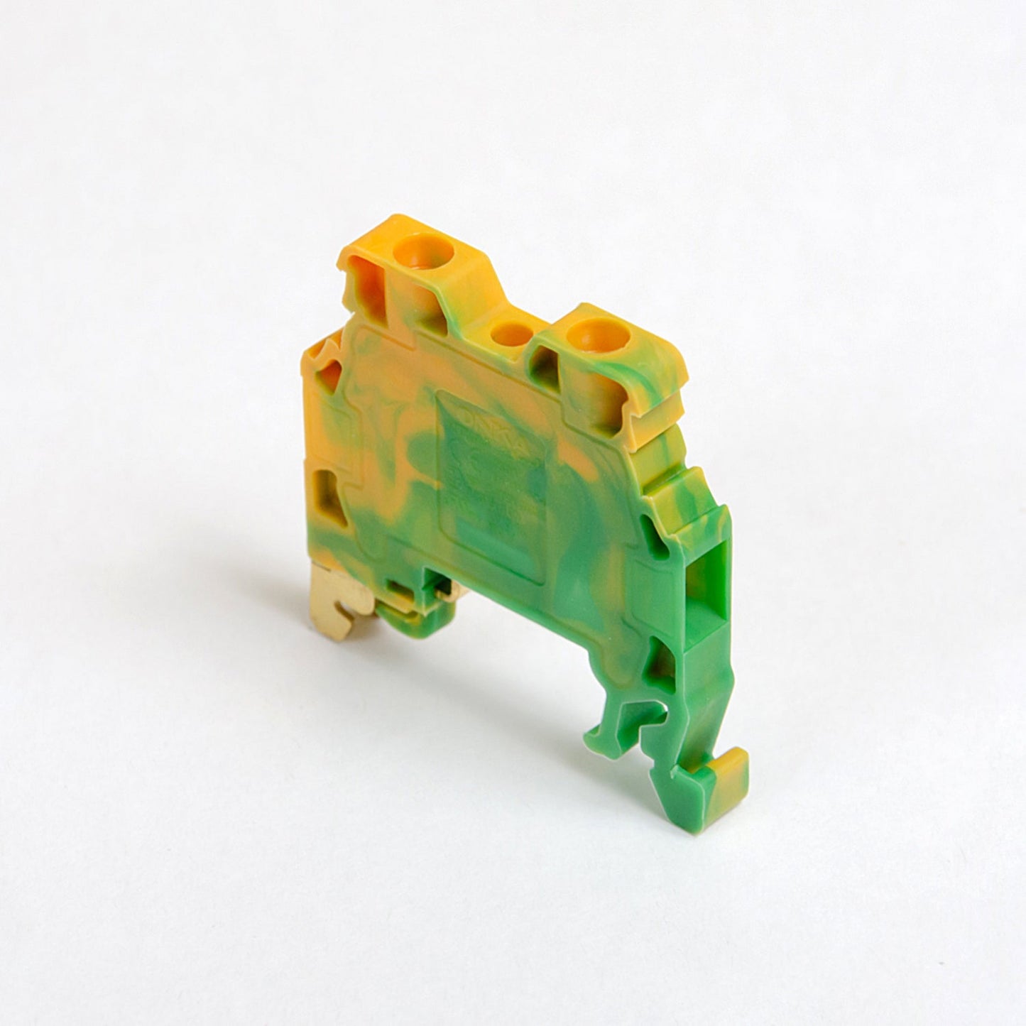ONKA 2,5mm2 Earth - PE screw clamp green / yellow DIN rail terminal, 1010219