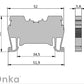 ONKA 2,5mm2 Spring Clamp / push-in type DIN rail terminal, grey, 1020013