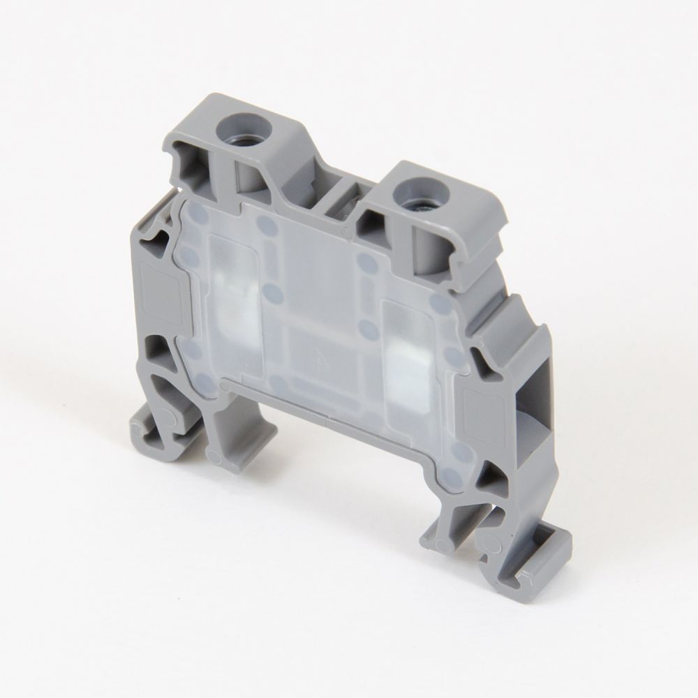 ONKA 4mm2 Screw Clamp type DIN rail terminal block, grey, 1010022