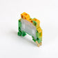 ONKA 4mm2 Earth - PE screw clamp green / yellow DIN rail terminal, 1010220